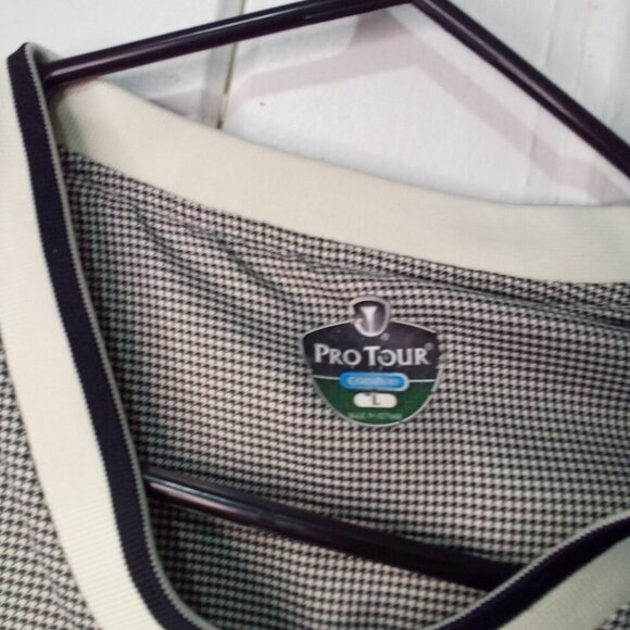 Pro Tour Pullover Jacket Windbreaker L Cool Play Lined Zip Pockets Plaid Black - Picture 10 of 15